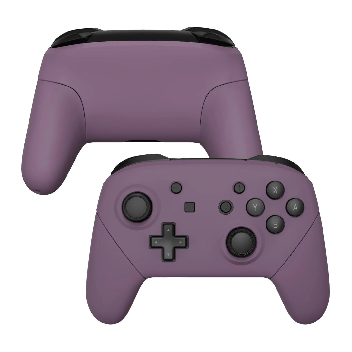 eXtremeRate Full Set Housing for NS Switch Pro Controller, Faceplate Backplate with Handles - Transparent & Single Seires
