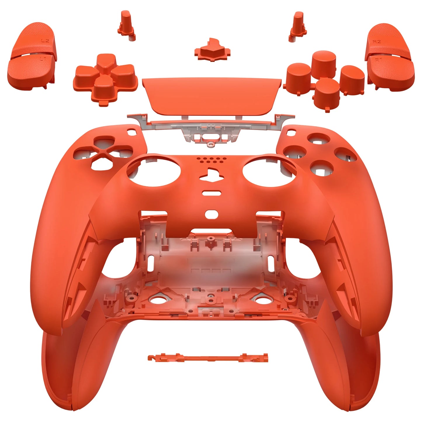 eXtremeRate Black Full Set Housing Shell with Buttons Touchpad Cover for ps5 Edge Controller - Single & Transparent Series