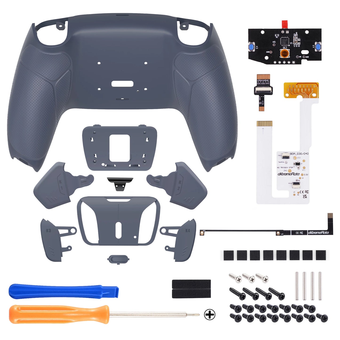 eXtremeRate Programable RISE4 V3 Remap Kit for ps5 Controller BDM-030/040/050, Upgrade Board & Redesigned Back Shell & Buttons