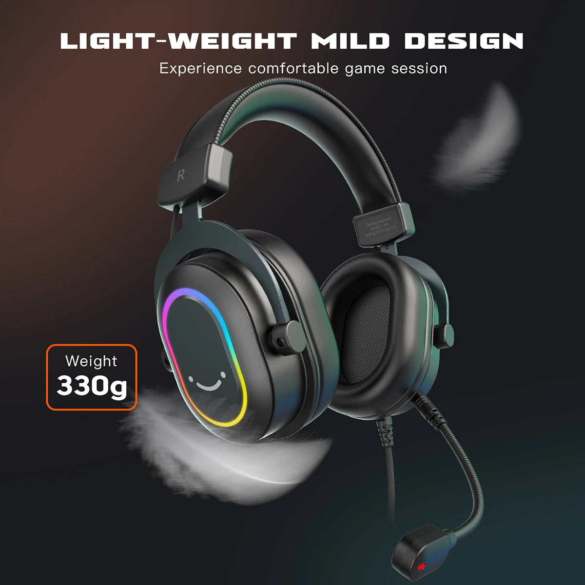 Fifine Dynamic RGB Wired Gaming Headset