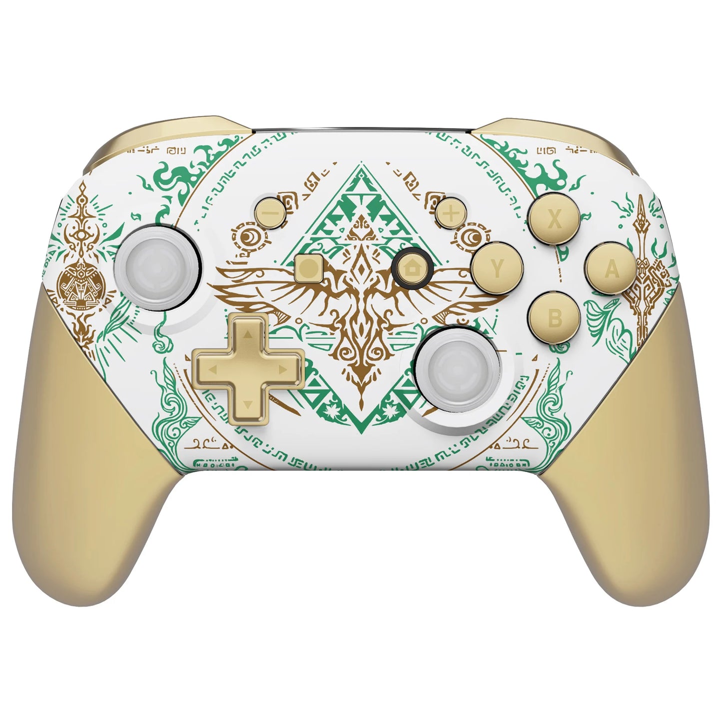 eXtremeRate Replacement Housing Shell with Buttons for Nintendo Switch Pro - Totem of Kingdom (Glow in Dark)