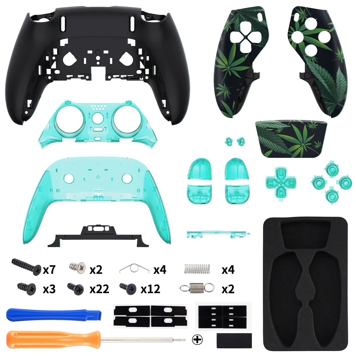 eXtremeRate Full Set Housing Shell with Buttons Touchpad Cover for ps5 Edge Controller - Patterned Series