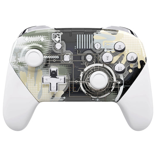 eXtremeRate Replacement Housing Shell for Nintendo Switch Pro Controller - Silver Splatter