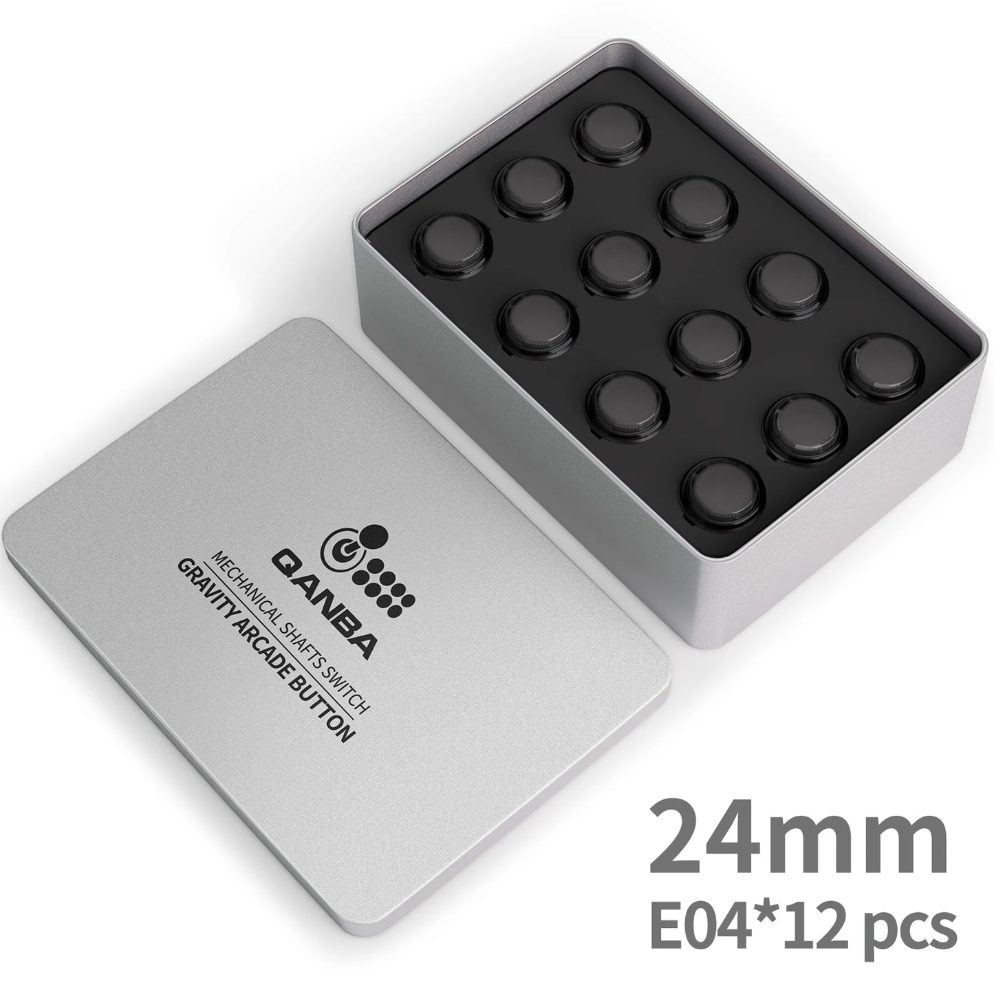Qanba Gravity KS Mechanical Shafts Silent Pushbutton 24mm/30mm Arcade Button Snap-in (Boxed)