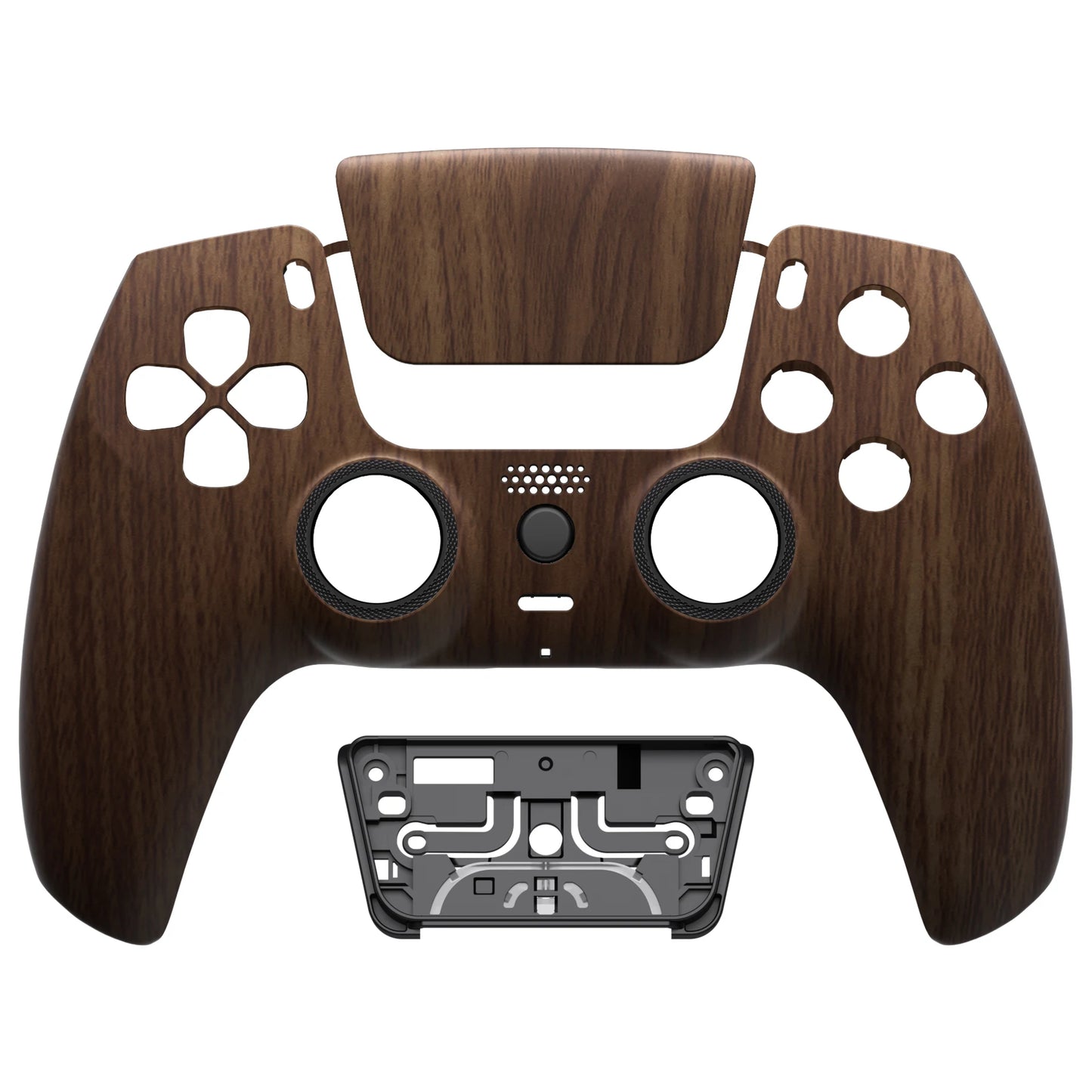 eXtremeRate LUNA Redesigned Replacement Shell Touchpad for ps5 Controller BDM-010/020/030/040/050 - Wood Grain