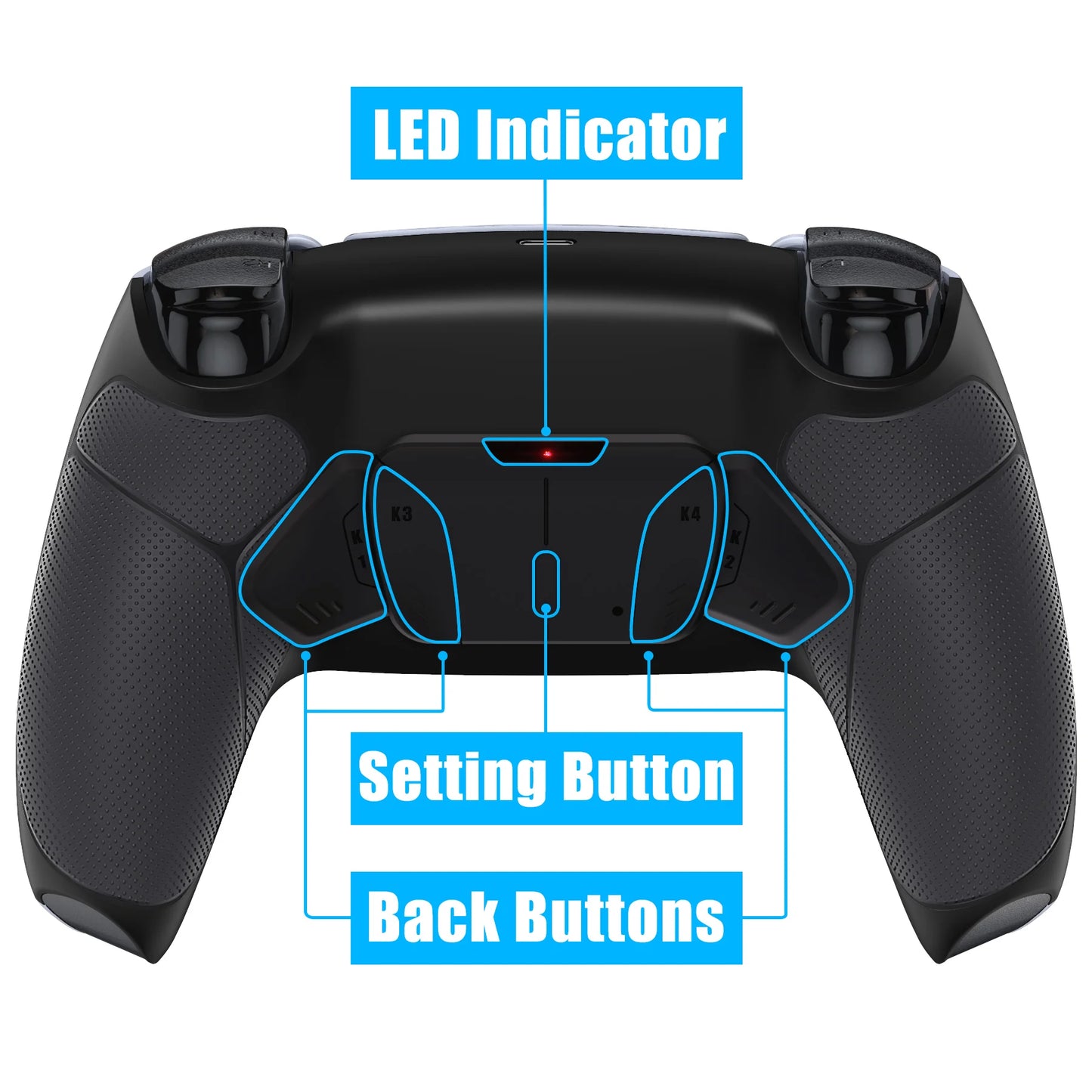 eXtremeRate Programable RISE4 V3 Remap Kit for ps5 Controller BDM-030/040/050, Upgrade Board & Redesigned Back Shell & Buttons