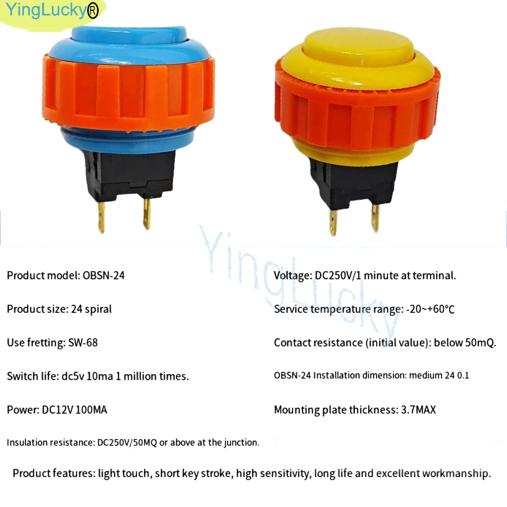 SANWA OBSN 30mm 24mm Original Japan SCREW Type Round Push Button for PC/PS/XBOX/Arcade
