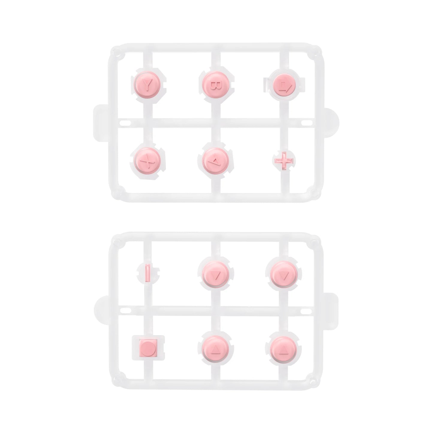eXtremeRate Replacement ABXY Direction Home Capture + - Jelly Buttons for Nintendo Switch & OLED Joycon - Pale Red