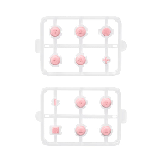eXtremeRate Replacement ABXY Direction Home Capture + - Jelly Buttons for Nintendo Switch & OLED Joycon - Pale Red