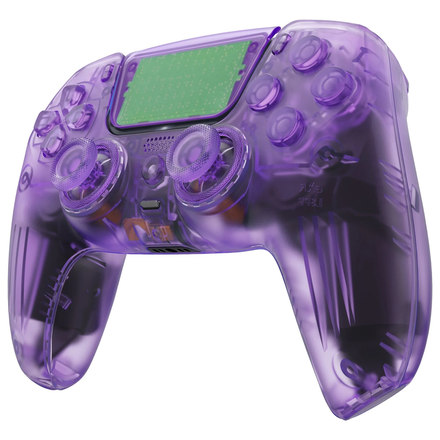 eXtremeRate Luna Redesigned Full Set Housing Shell Buttons Touchpad Cover for ps5 Controller BDM-030/040/050 - Clear Series