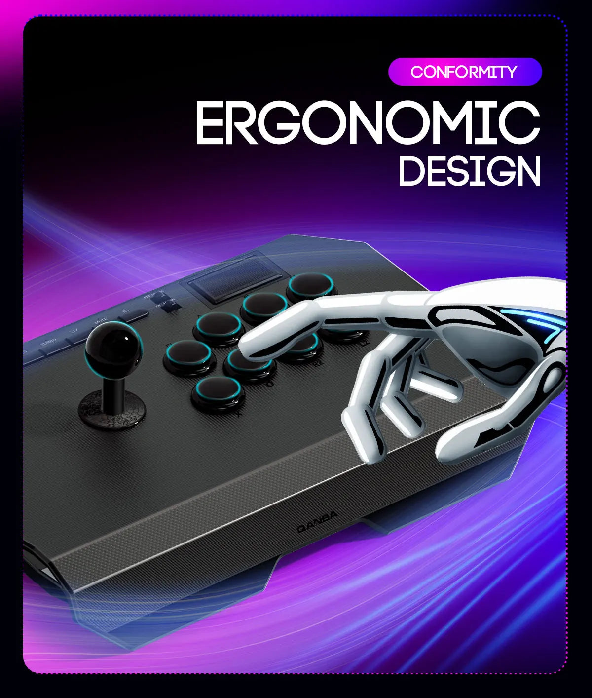 QANBA N3 Drone 2 Arcade Fighting Stick for PC/PS5/PS4