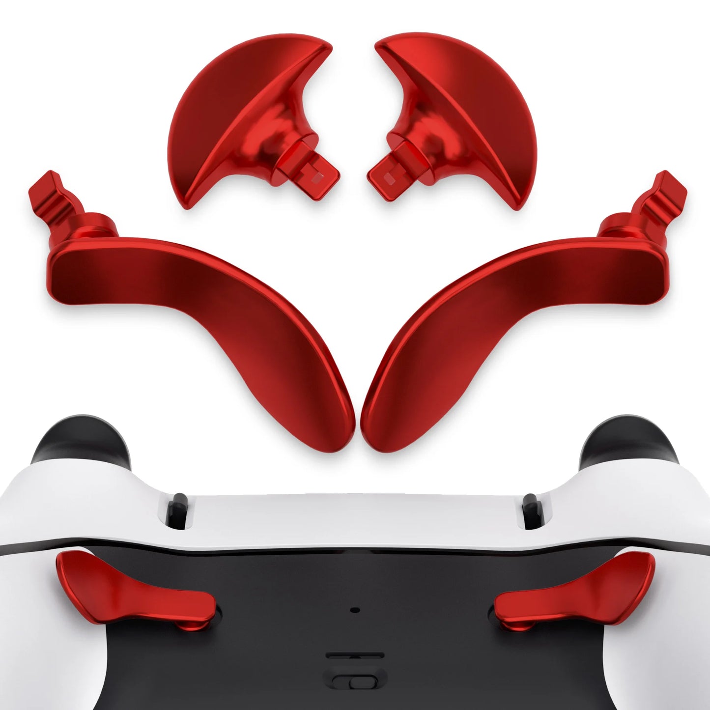 eXtremeRate Back Paddles for ps5 Edge Controller, Replacement Interchangeable 4PCS Metal Back Buttons