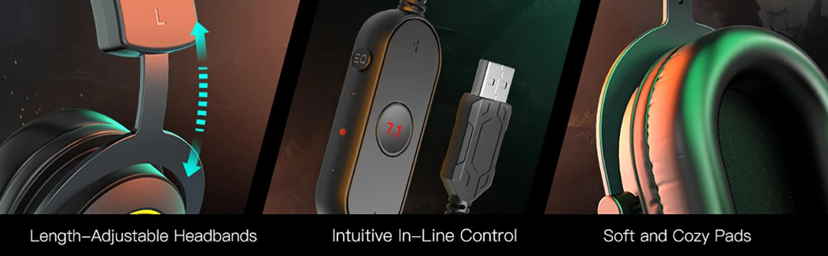 Fifine Dynamic RGB Wired Gaming Headset