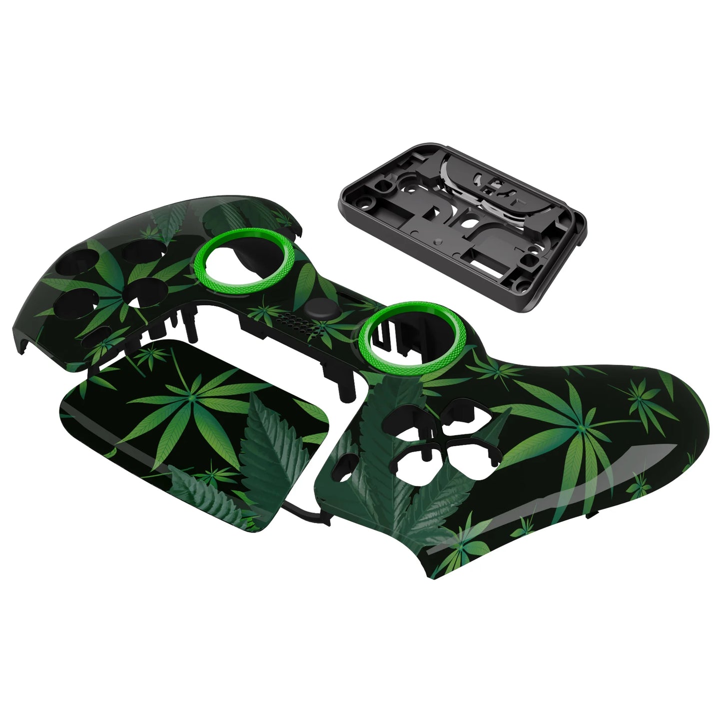 eXtremeRate LUNA Redesigned Shell Touchpad for ps5 Controller BDM-010/020/030/040/050 - Green Weeds