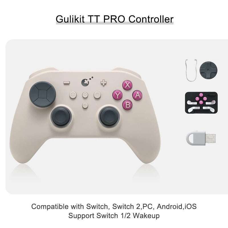 GuliKit TT Pro Wireless Gaming Controller for PC/Nintendo Switch 1/2/iOS/Android