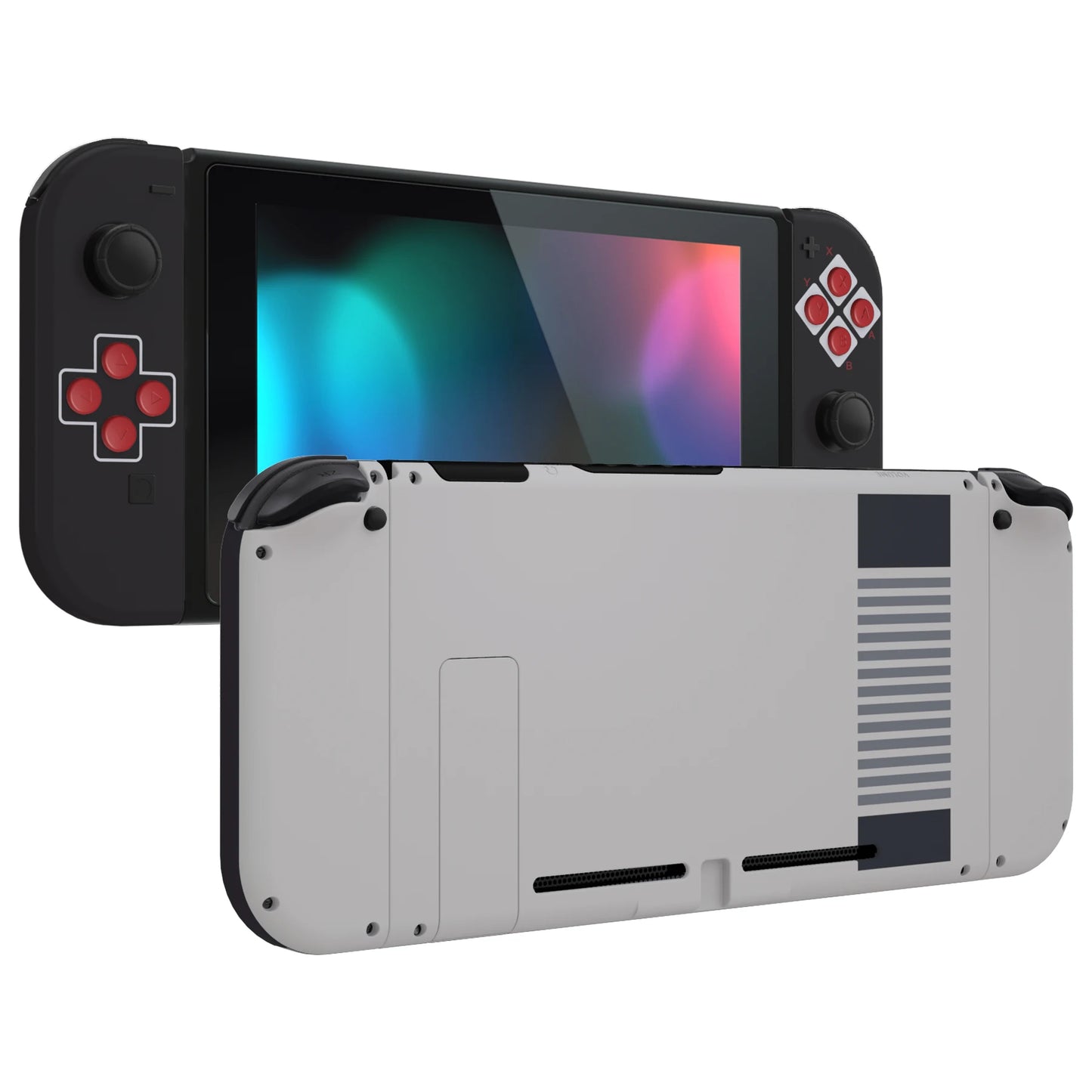 eXtremeRate Custom Patterned Console Back Plate Housing Shell with Full Set Buttons for Nintendo Switch