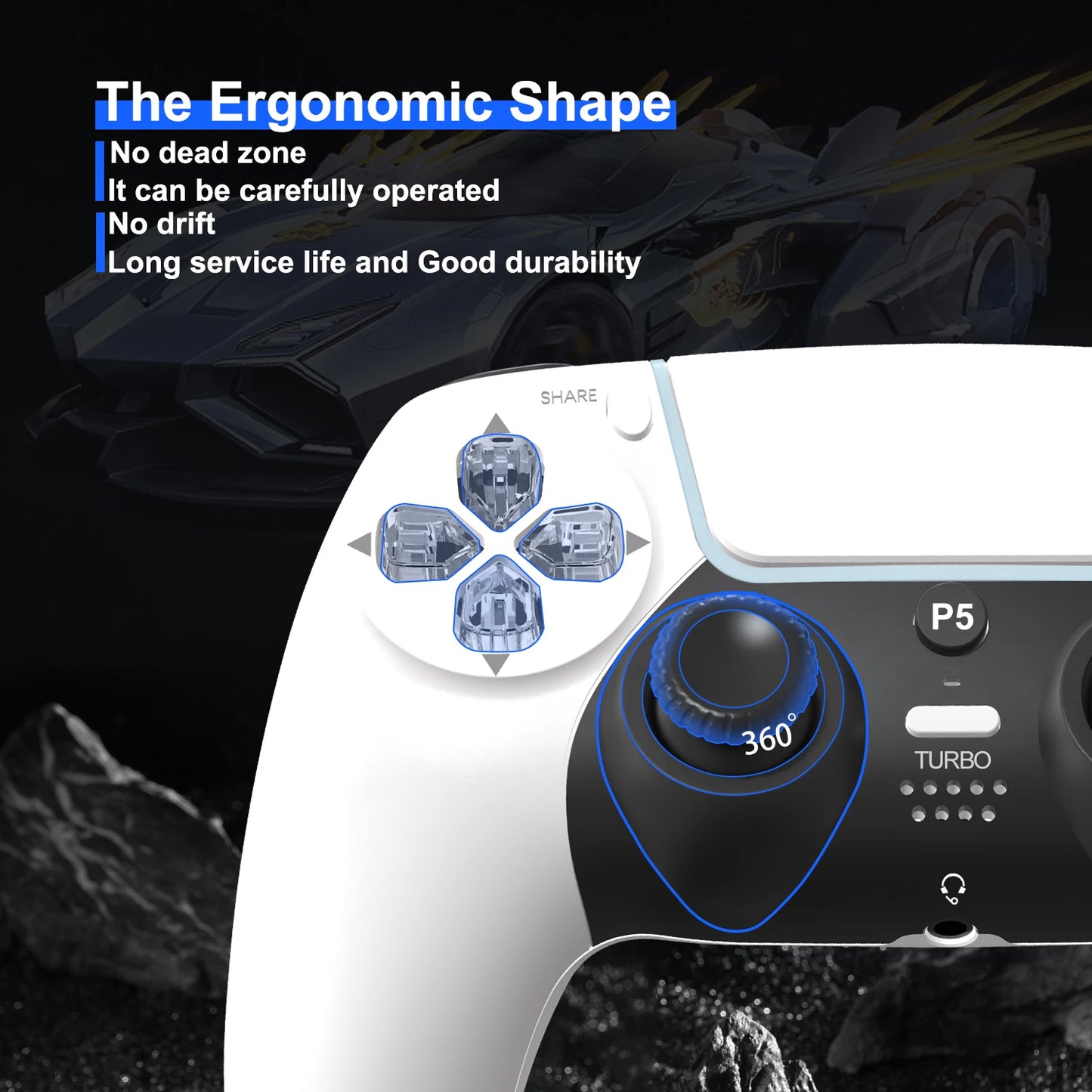 GAMINJA P50A Wireless Gaming Controller For PS5/PC