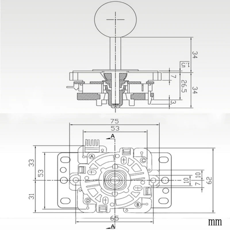 Sanwa JLX-TP-8YT Arcade Lever