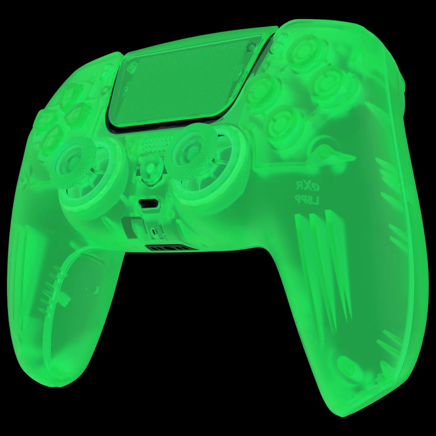 eXtremeRate Luna Redesigned Full Set Housing Shell Buttons Touchpad Cover for ps5 Controller BDM-030/040/050 - Clear Series