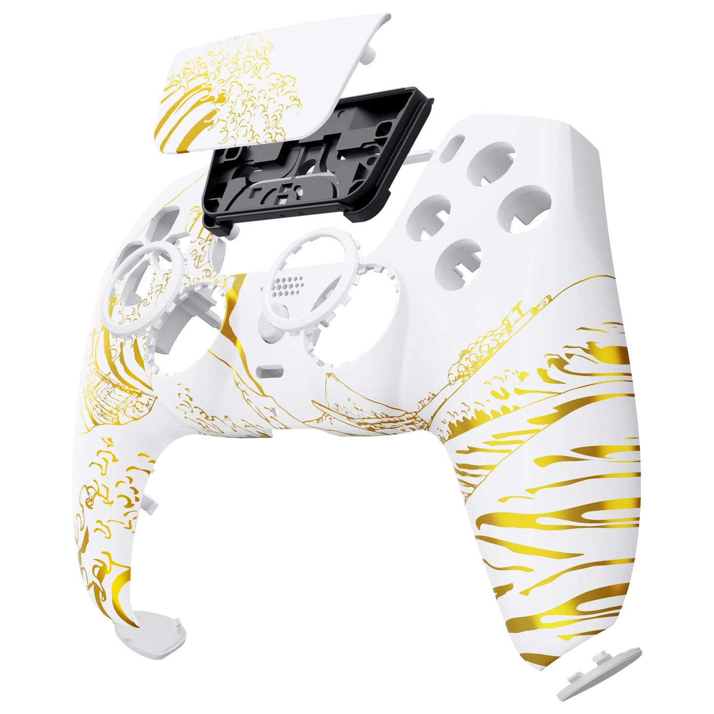 eXtremeRate LUNA Redesigned Replacement Front Shell Touchpad For ps5 Controller BDM-010/020/030/040/050 -The Great Wave