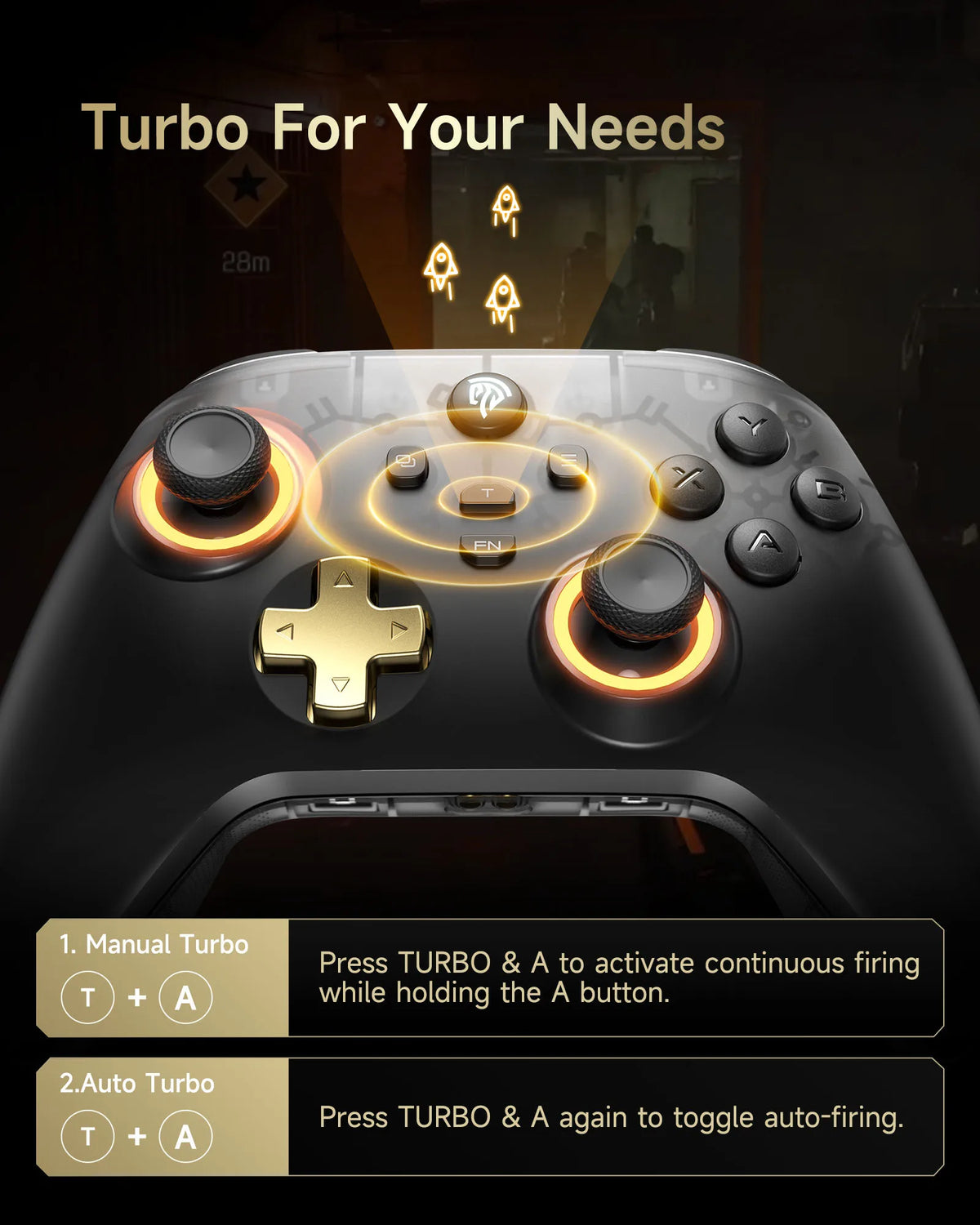 Easy SMX D05 Wireless Gaming Controller For PC/Switch/Android/iOS with Charging Dock