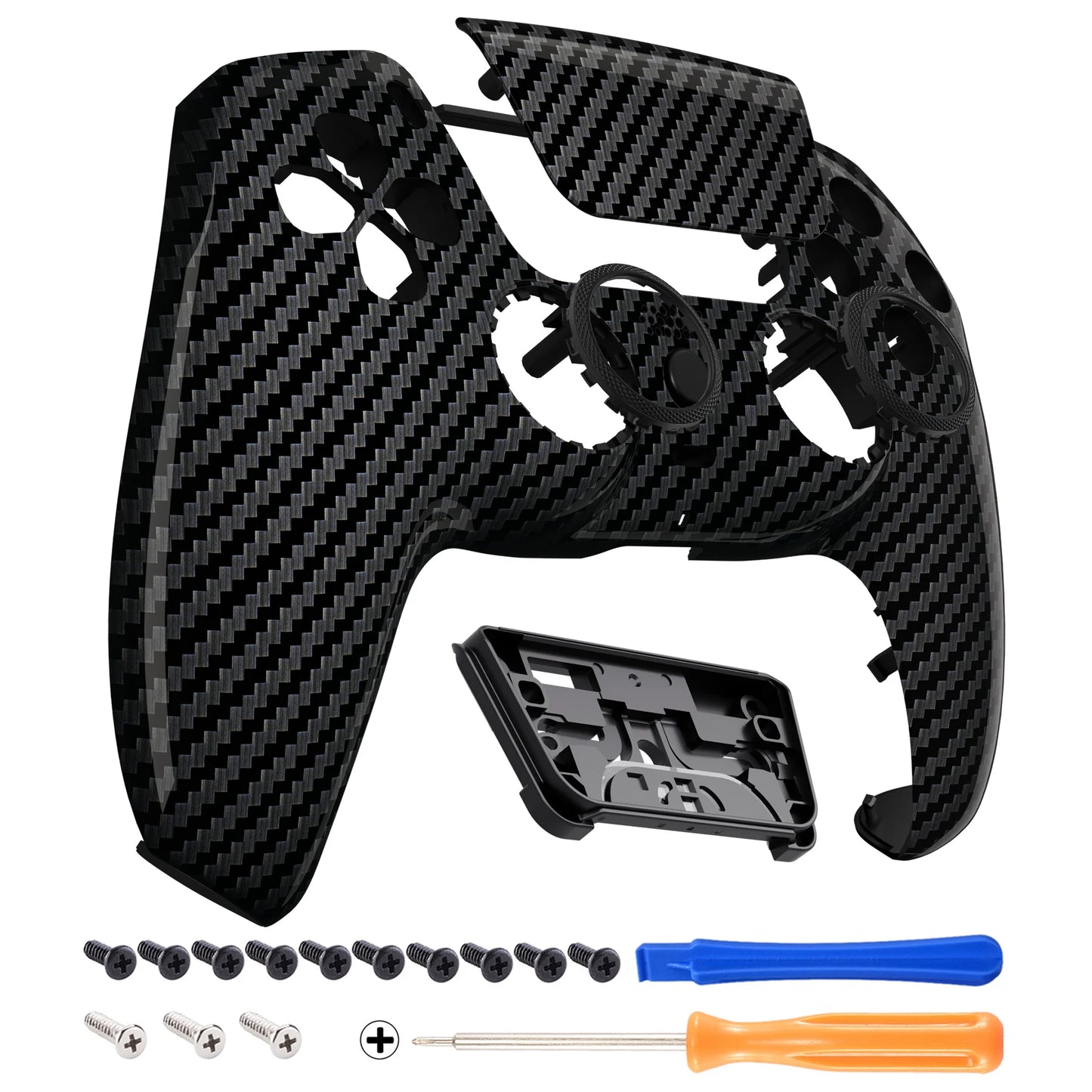 eXtremeRate LUNA Redesigned Shell Touchpad for ps5 Controller BDM-010/020/030/040/050 - Graphite Carbon