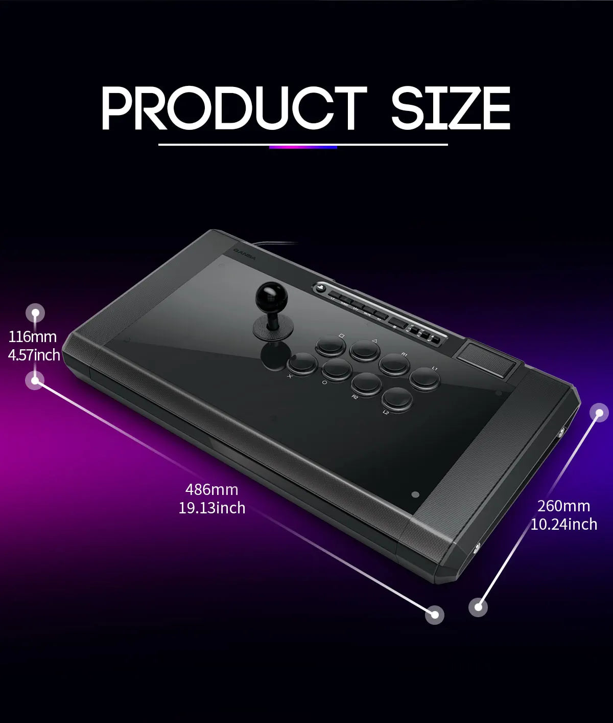 QANBA Q7 Obsidian 2 Arcade Fighting Stick for PC/PS5/PS4