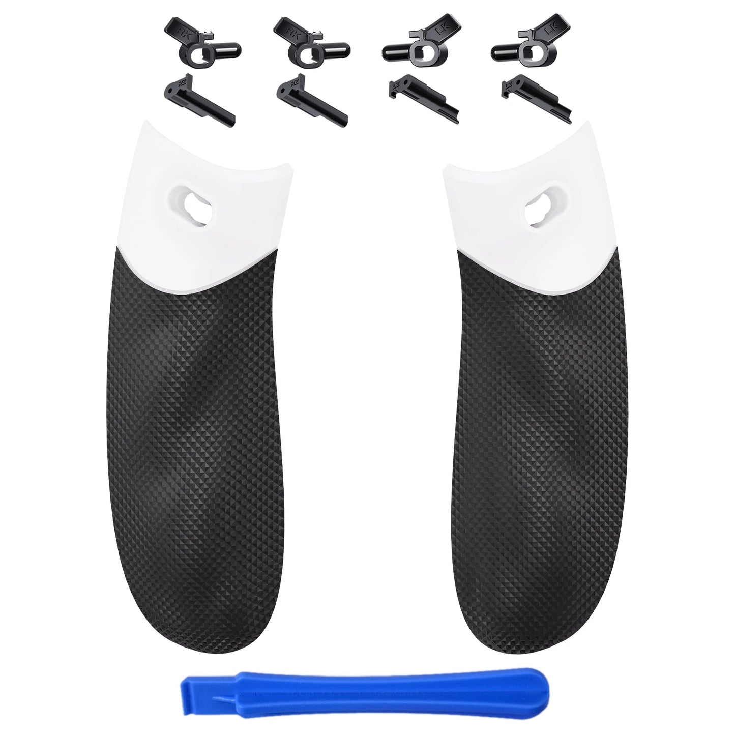 eXtremeRate FLEXOR Rubberized Side Rails Grips Trigger Stop Kit for Xbox Core Wireless Controller, Trigger Stopper Handle Grips