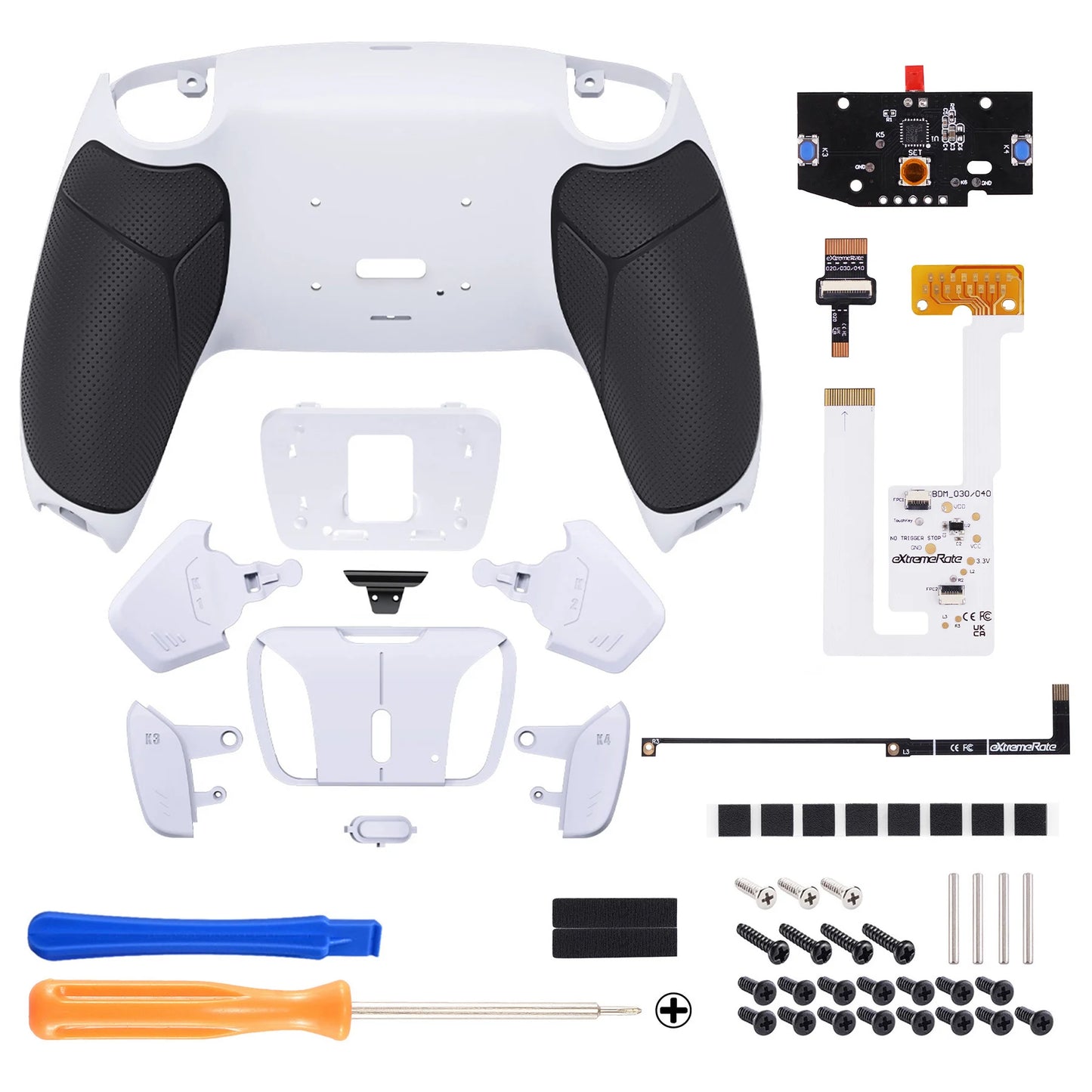 eXtremeRate Programable RISE4 V3 Remap Kit for ps5 Controller BDM-030/040/050, Upgrade Board & Redesigned Back Shell & Buttons