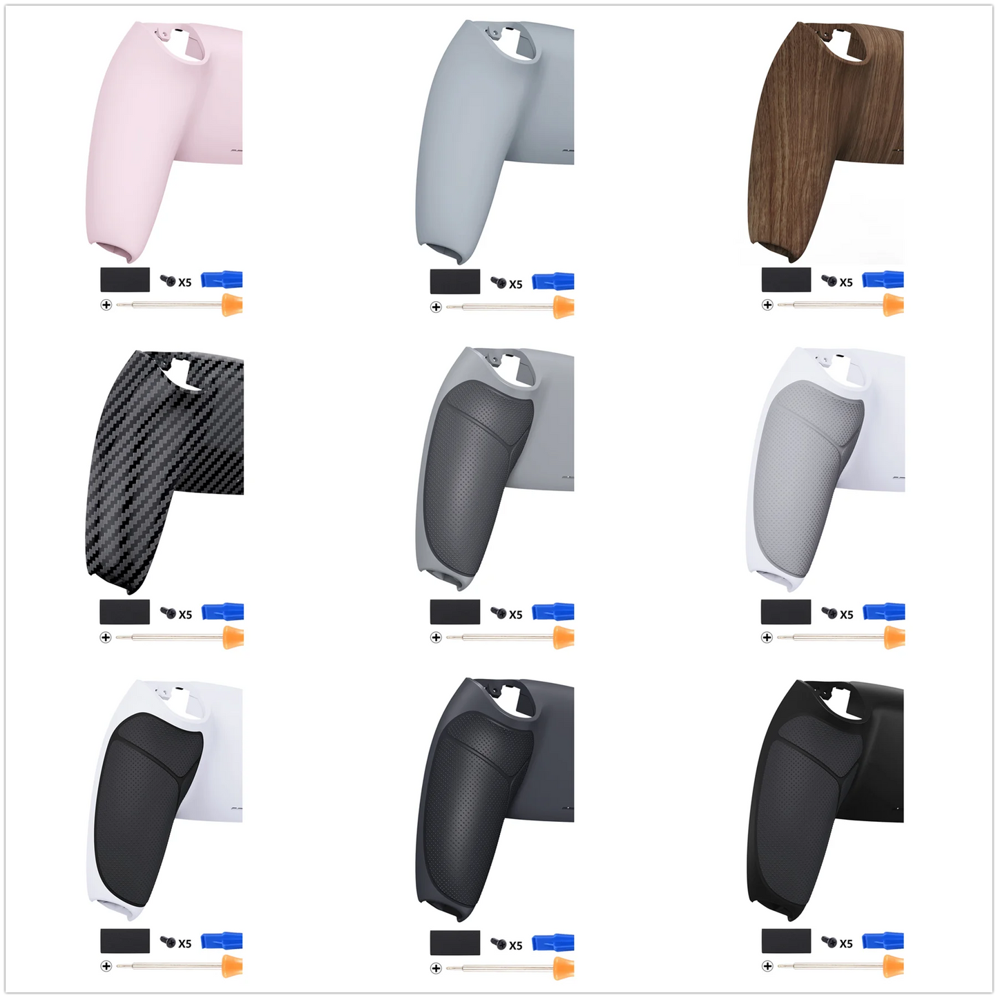 eXtremeRate Replacement Back Housing Bottom Shell Compatible with ps5 Controller BDM-010/020/030/040/050