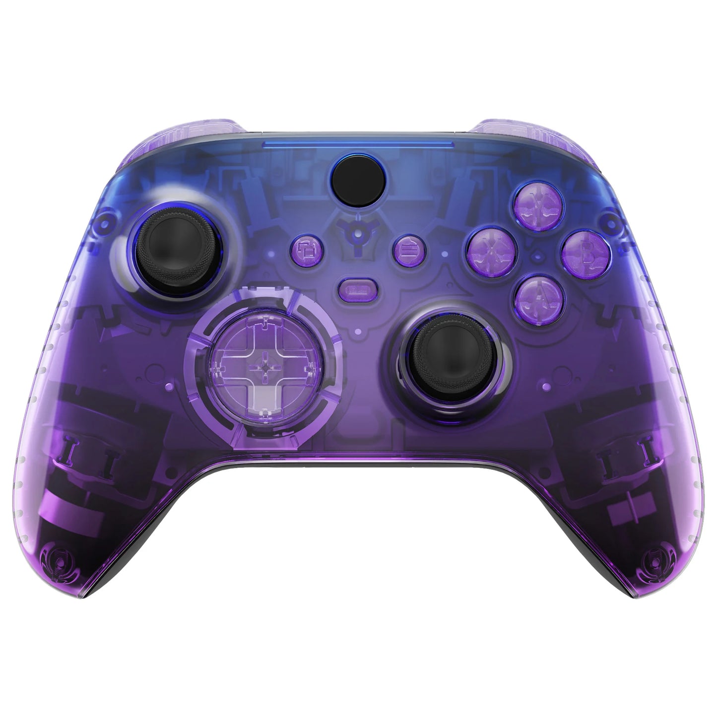 eXtremeRate Replacement Front Housing Shell Custom Cover Personalized Faceplate for Xbox Core Wireless Controller - Clear Series