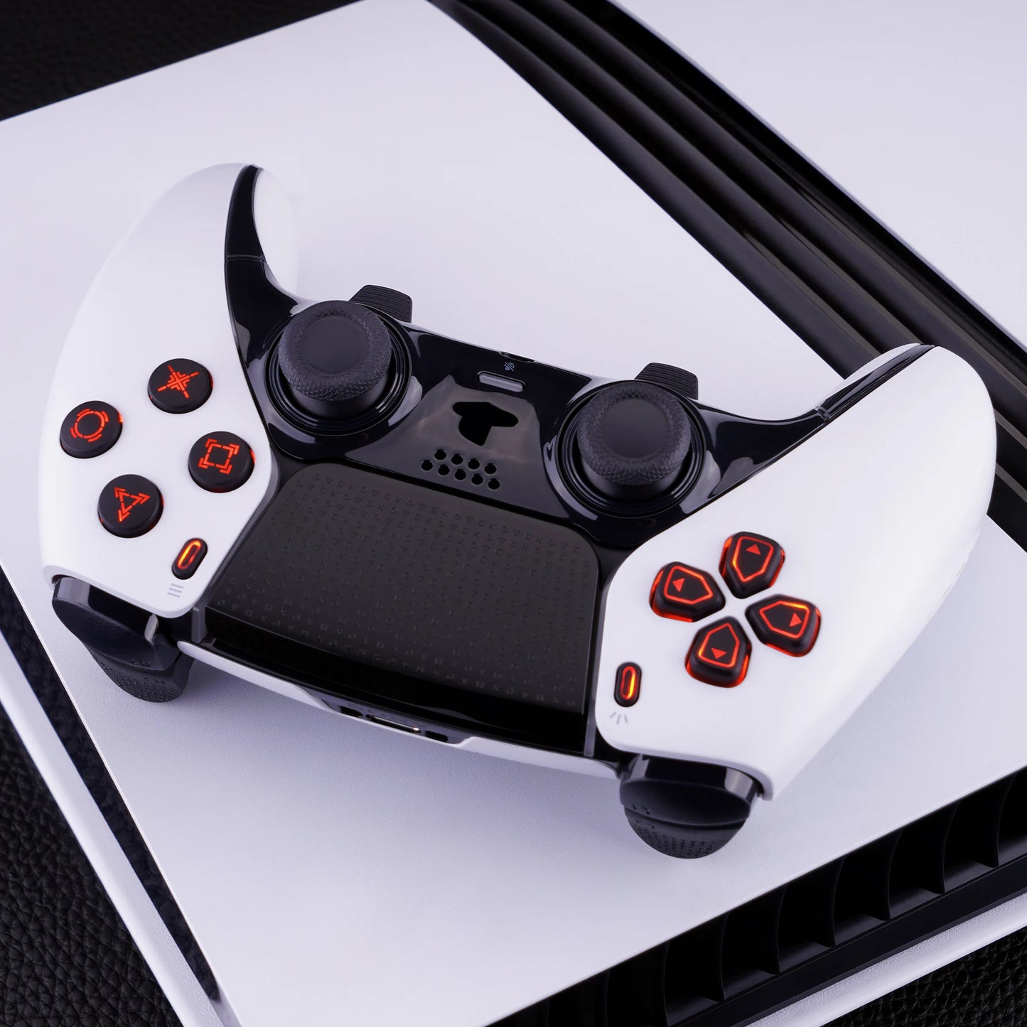 eXtremeRate Multi-Colors RGB Luminated D-pad Action Create Option Home Face Buttons D&F LED Kit for ps5 Edge Controller