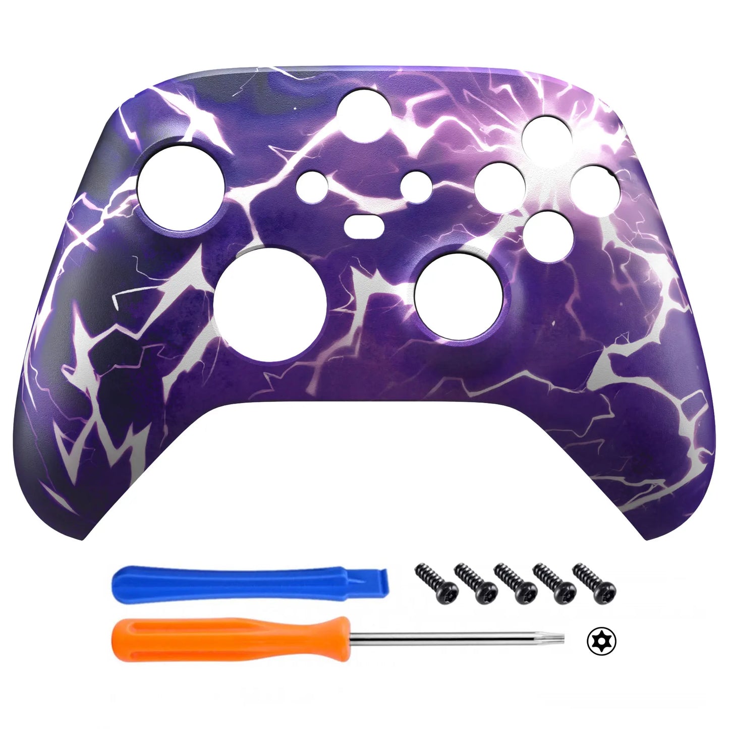 eXtremeRate Custom Pattern Part Faceplate, Soft Touch Grip Front Housing Shell Case for Xbox Series X/S (Xbox Core) Controller