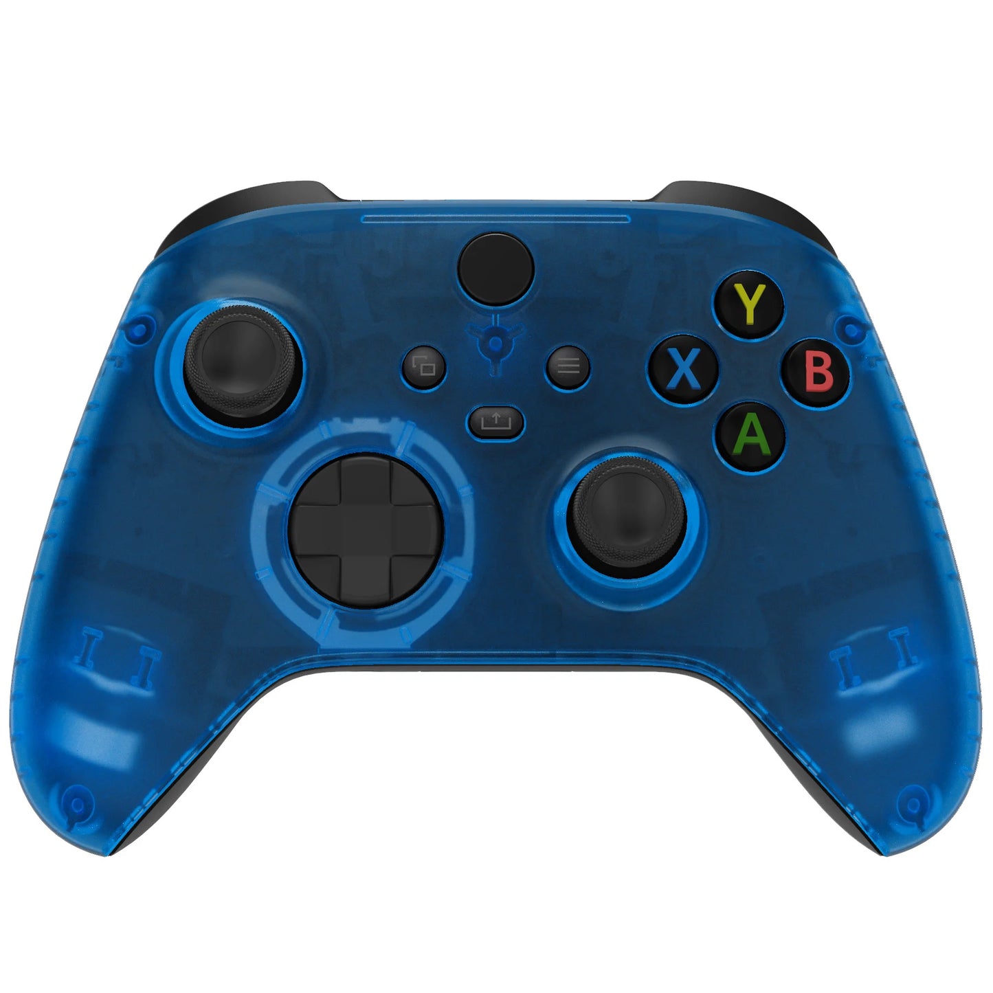eXtremeRate Replacement Front Housing Shell Custom Cover Personalized Faceplate for Xbox Core Wireless Controller - Clear Series