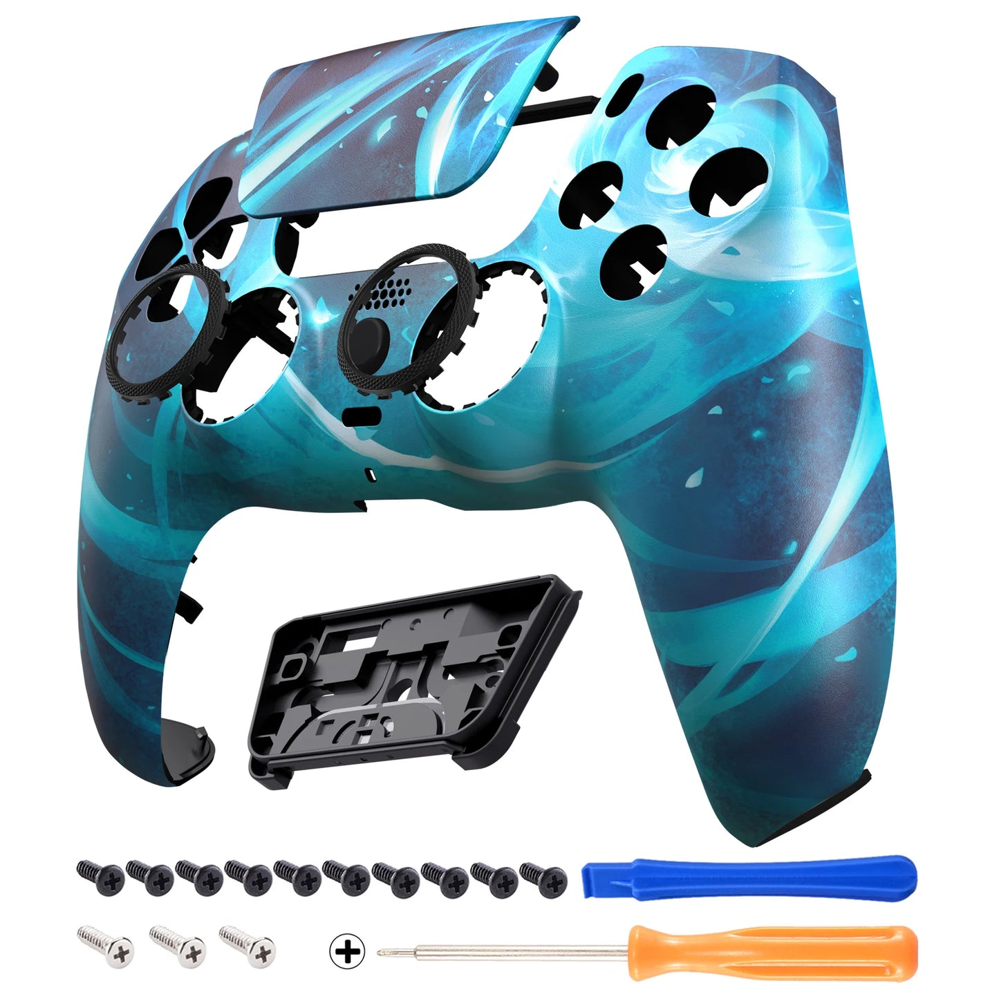 eXtremeRate LUNA Redesigned Replacement Front Shell Touchpad Compatible with ps5 Controller BDM-010/020/030/040/050