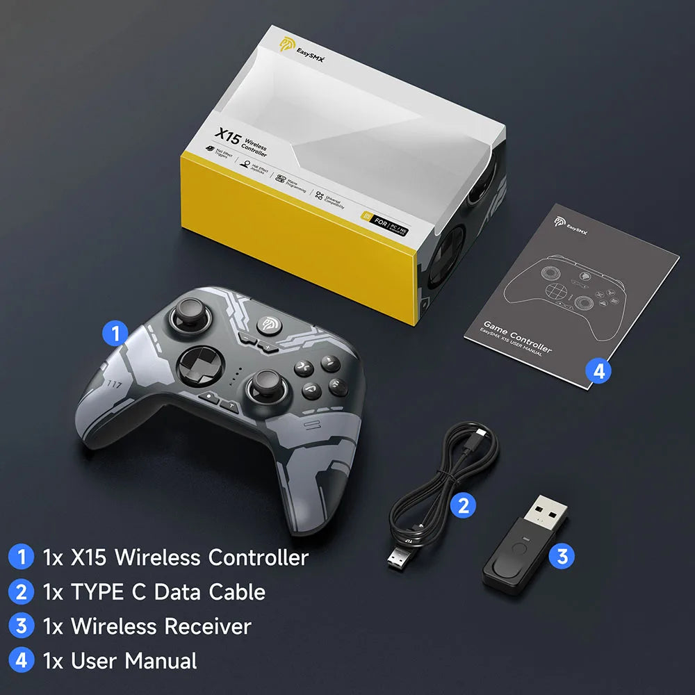 EasySMX X15 Wireless Gaming Controller For PC/Switch/Steam/Android/iOS