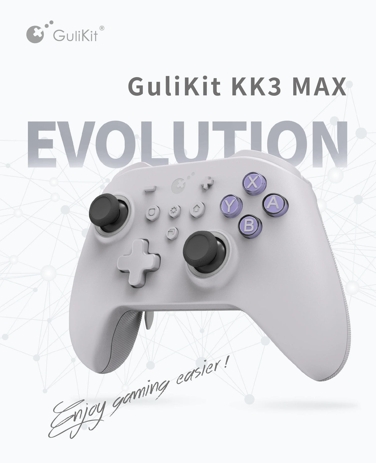 GuliKit KK3 MAX Wireless Gaming Controller For PC/Steam/Switch/Android/iOS