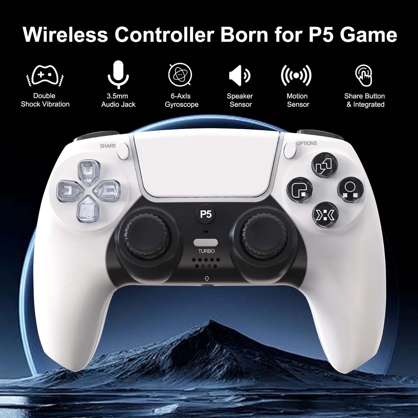 GAMINJA P50A Wireless Gaming Controller For PS5/PC