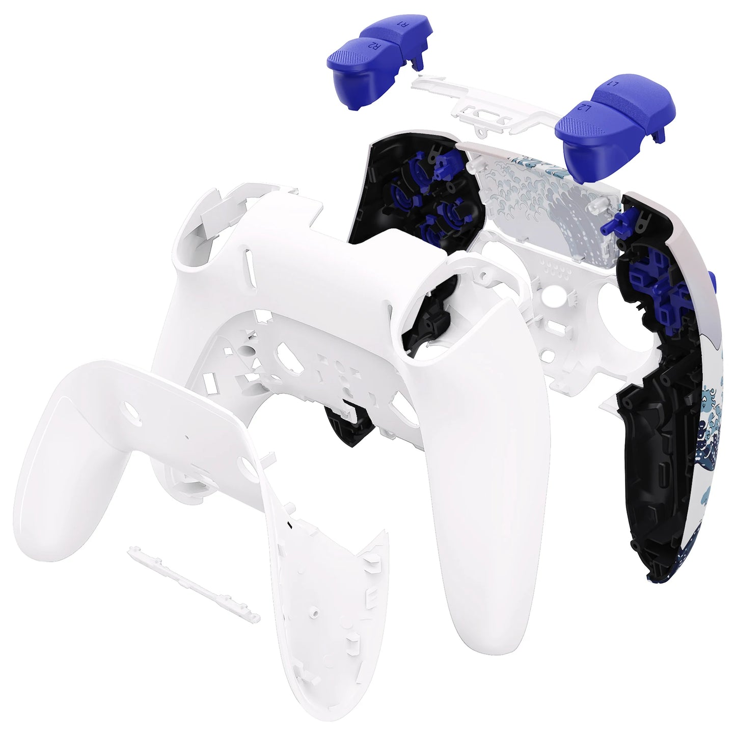 eXtremeRate Full Set Housing Shell with Buttons Touchpad Cover for ps5 Edge Controller - Patterned Series