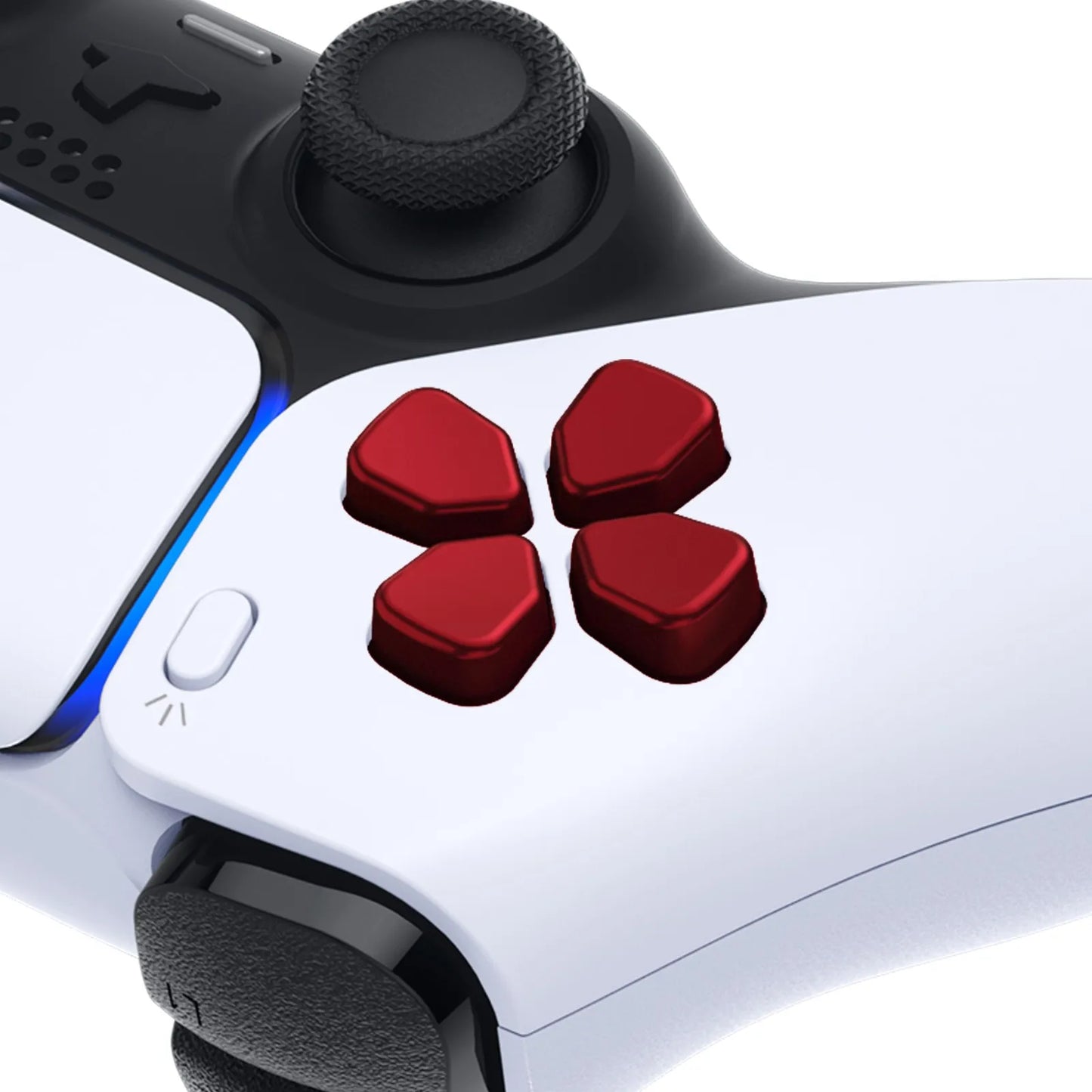 eXtremeRate Dpad Buttons for ps5/ ps5 EDGE, for ps4 All Model Controllers - Scarlet Red