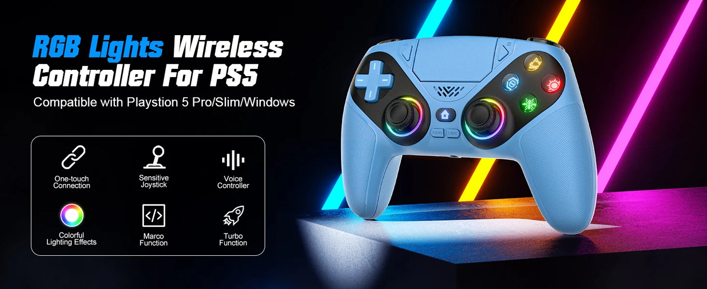 GAMROMBO Wireless Gaming Controller for PS5/PC