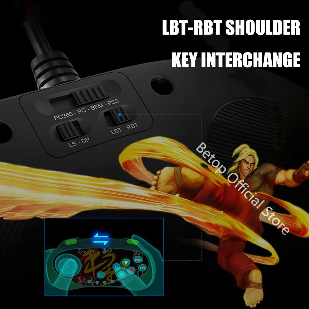 BEITONG C3 Fighting Gamepad for PC/Steam/Android/TV