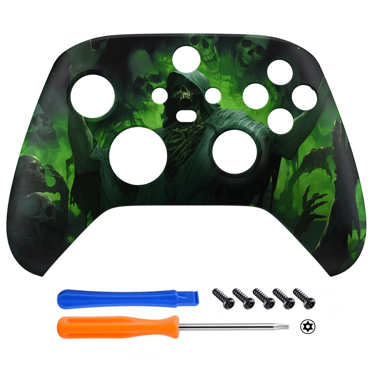 eXtremeRate Replacement Front Housing Shell For Xbox Series X & S Controller - Dark Carnival