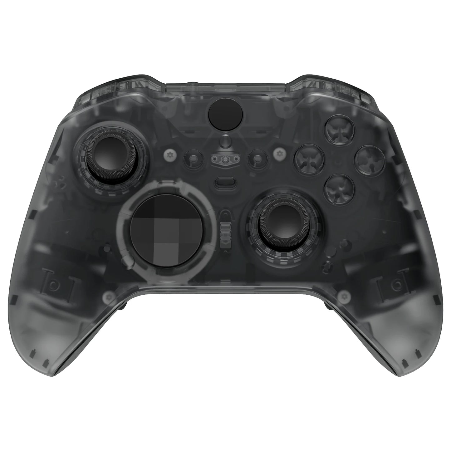 eXtremeRate Clear Full Set Shell w/Buttons Replacement Faceplate Back Plate for Xbox Elite Series 2 Core Controller - Model 1797