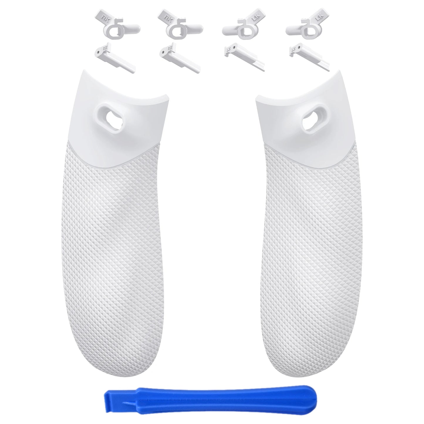 eXtremeRate FLEXOR Rubberized Side Rails Grips Trigger Stop Kit for Xbox Core Wireless Controller, Trigger Stopper Handle Grips