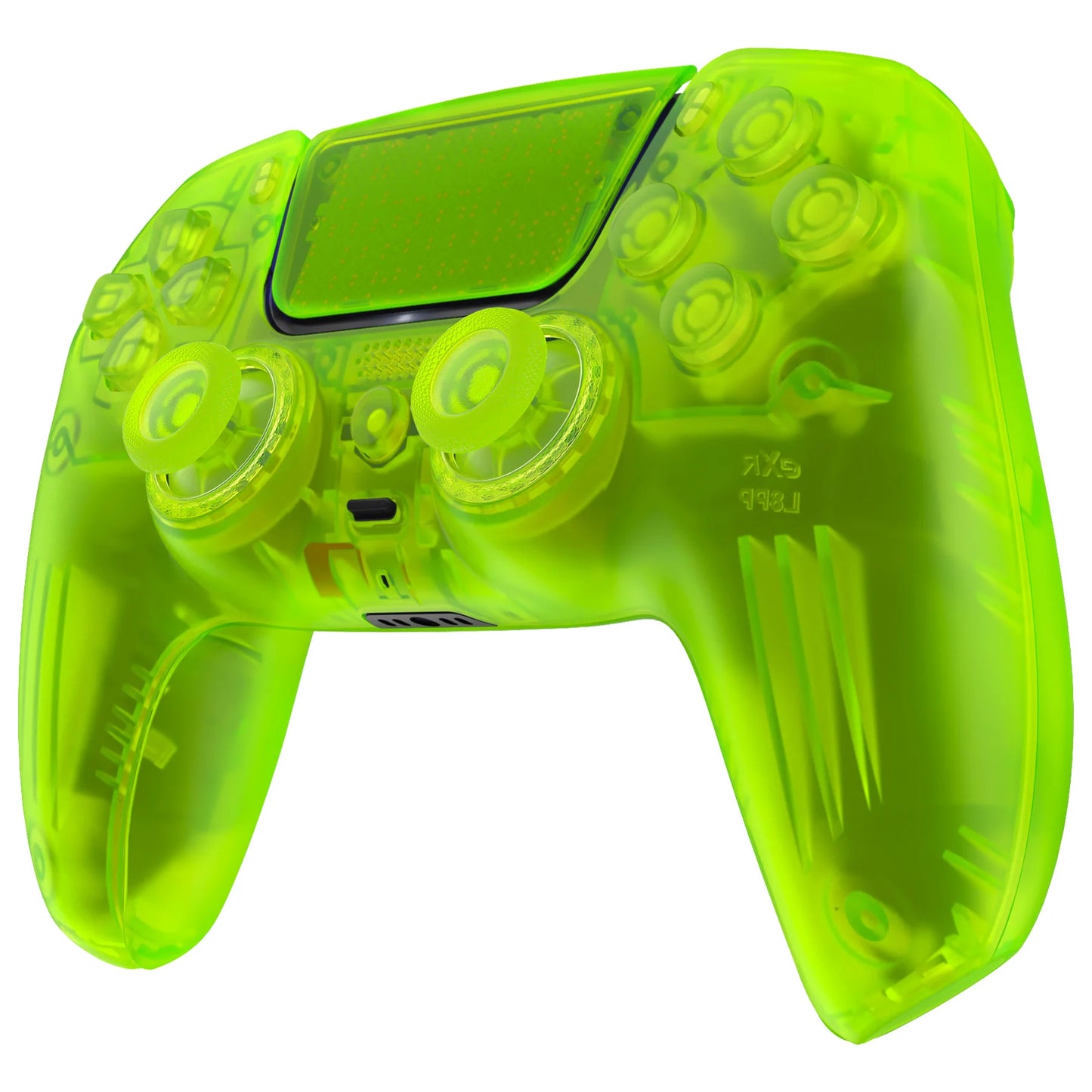 eXtremeRate Luna Redesigned Full Set Housing Shell Buttons Touchpad Cover for ps5 Controller BDM-030/040/050 - Clear Series