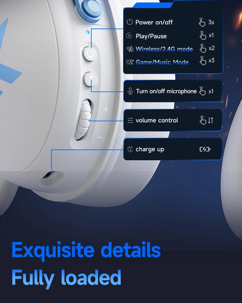MCHOSE V9 Pro E-Sports Wireless Gaming Headset