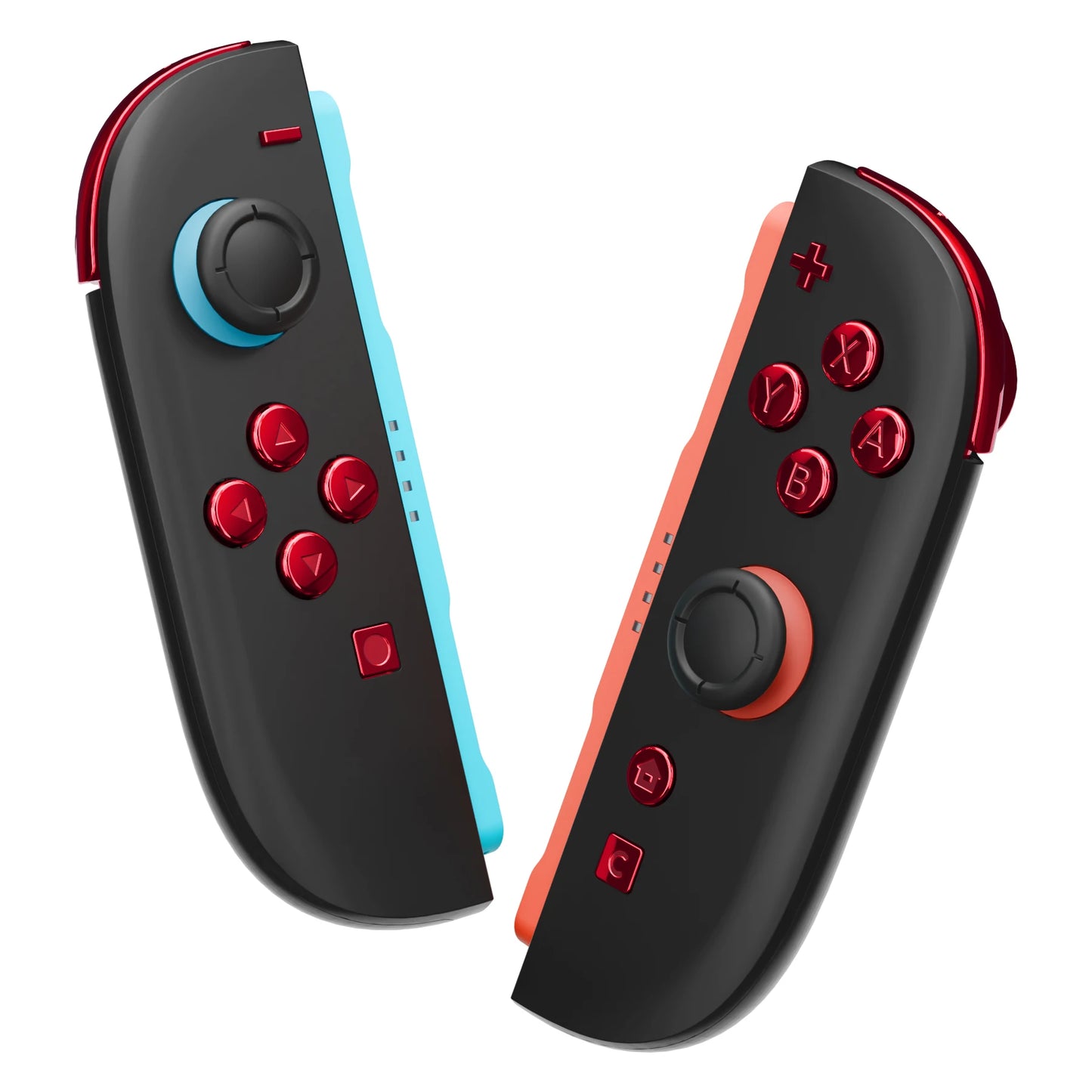 eXtremeRate DIY Replacement Chrome Full Set Buttons for Nintendo Switch 2 for Joycon 2