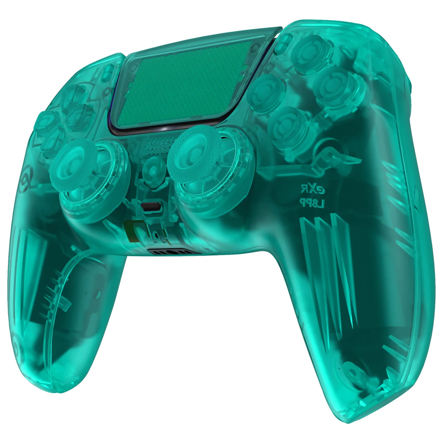 eXtremeRate Luna Redesigned Full Set Housing Shell Buttons Touchpad Cover for ps5 Controller BDM-030/040/050 - Clear Series