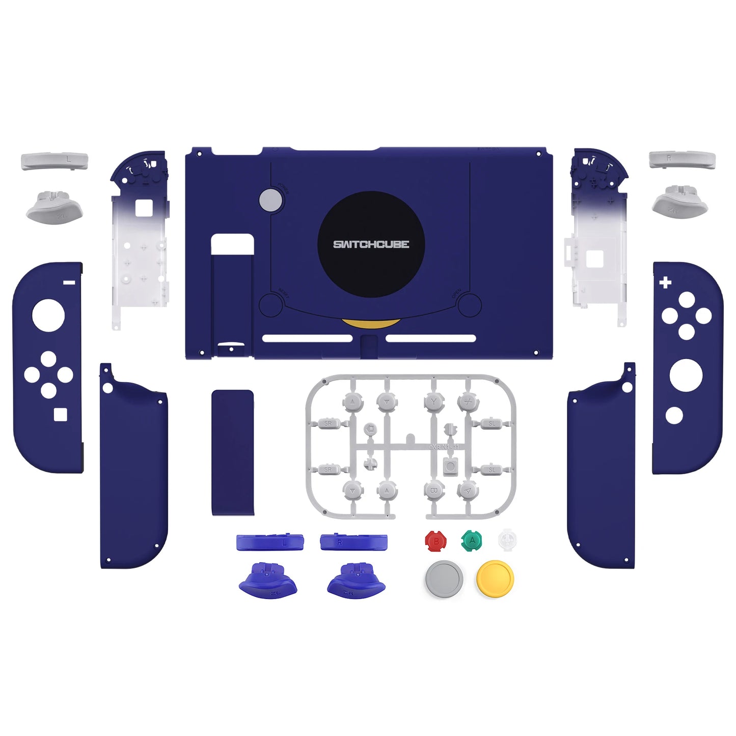 eXtremeRate Custom Patterned Console Back Plate Housing Shell with Full Set Buttons for Nintendo Switch